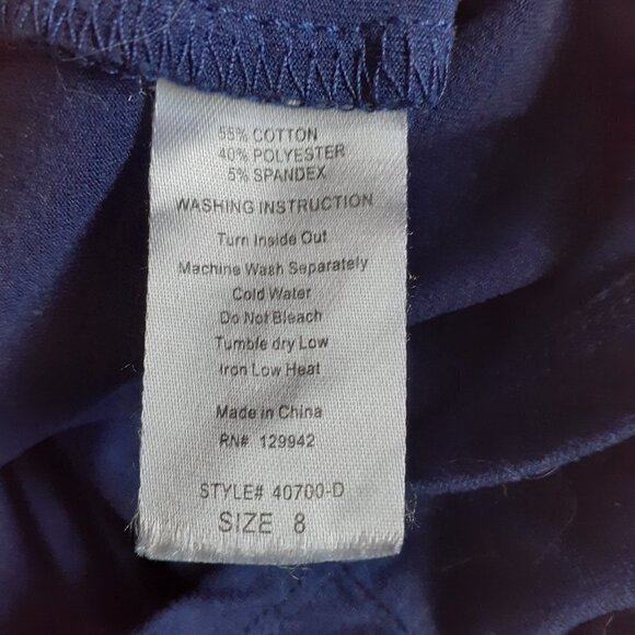 Btween Girls Size 8 Navy Blue Lace Up Three Quarter Sleeve Shirt - Picture 5 of 5